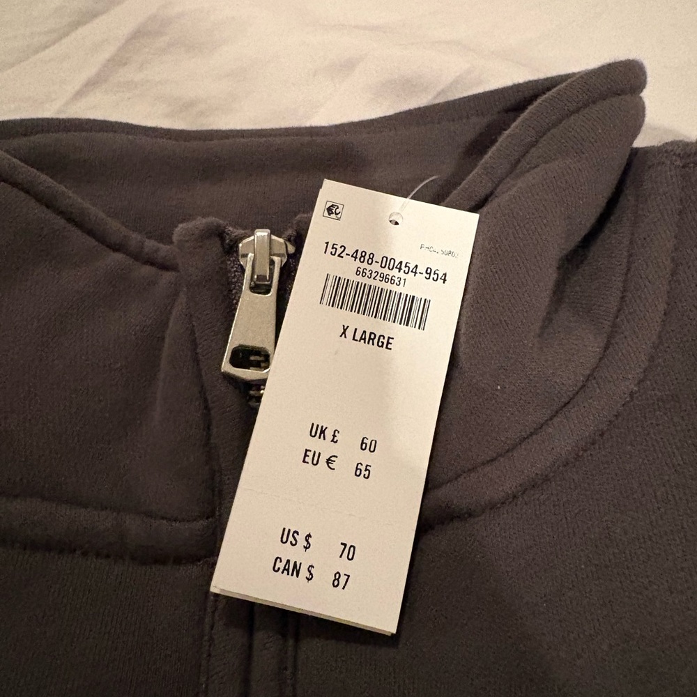 Abercrombie Gray Half-Zip Essentials Sweatshirt N… - image 2